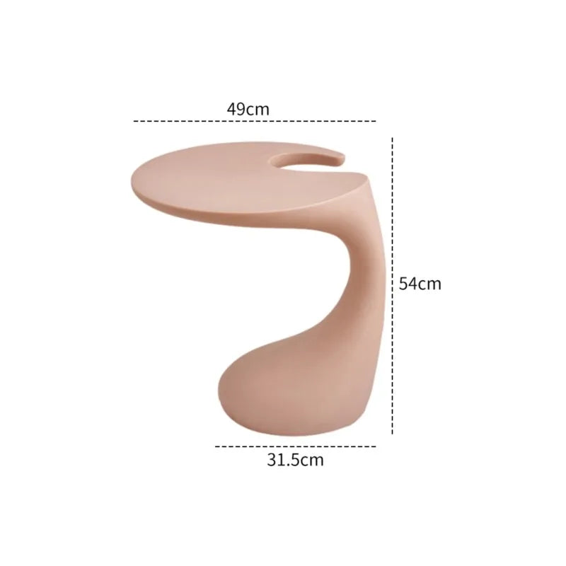 Realife Light Luxury High-end Creative Bedside Table Shelf Sofa Edge Table Living Room Mobile Black Minimalist Coffee Table 2025