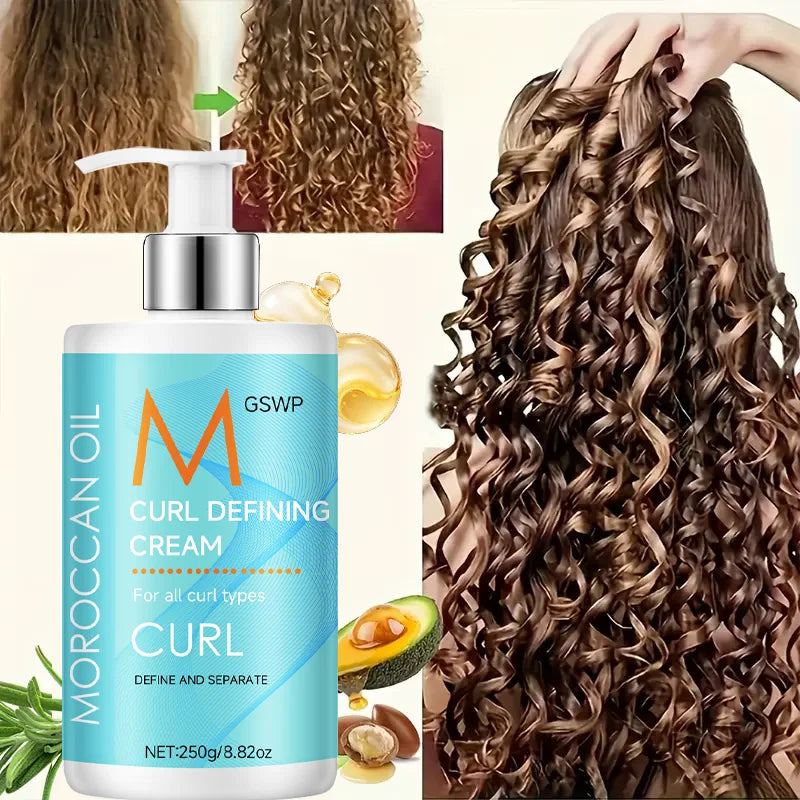 GSWP Curl Defining Cream: moisturizes and nourishes hair, provides gentle hold, and is suitable for all hair types. 250g