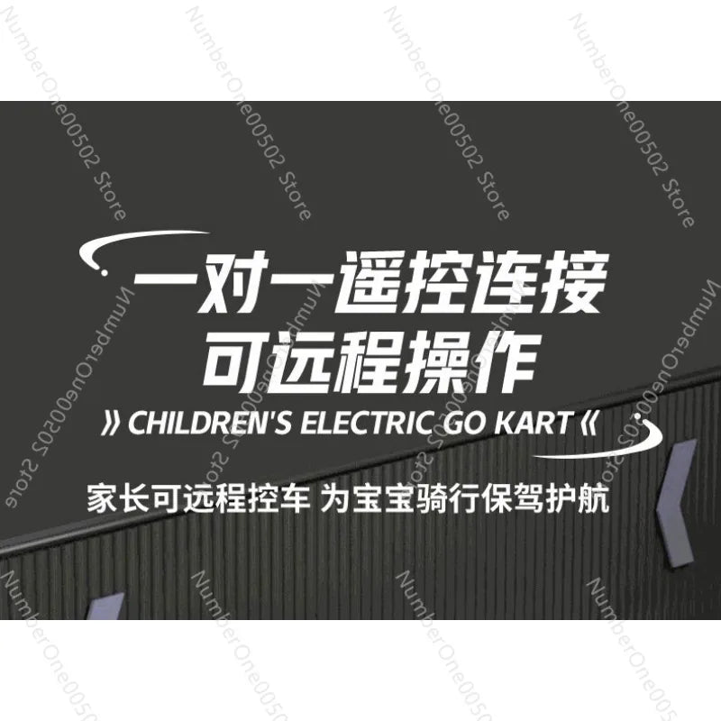 Children's electric kart electric four-wheeler foldable adults can sit in a portable children's car