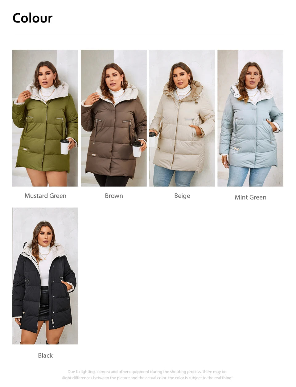 HaiLuoZi 2023 New Plus Size Women Winter Jacket XL-6XL Thick Female Outwear Slant Pockets High-quality Quilted Women's Coat 1115