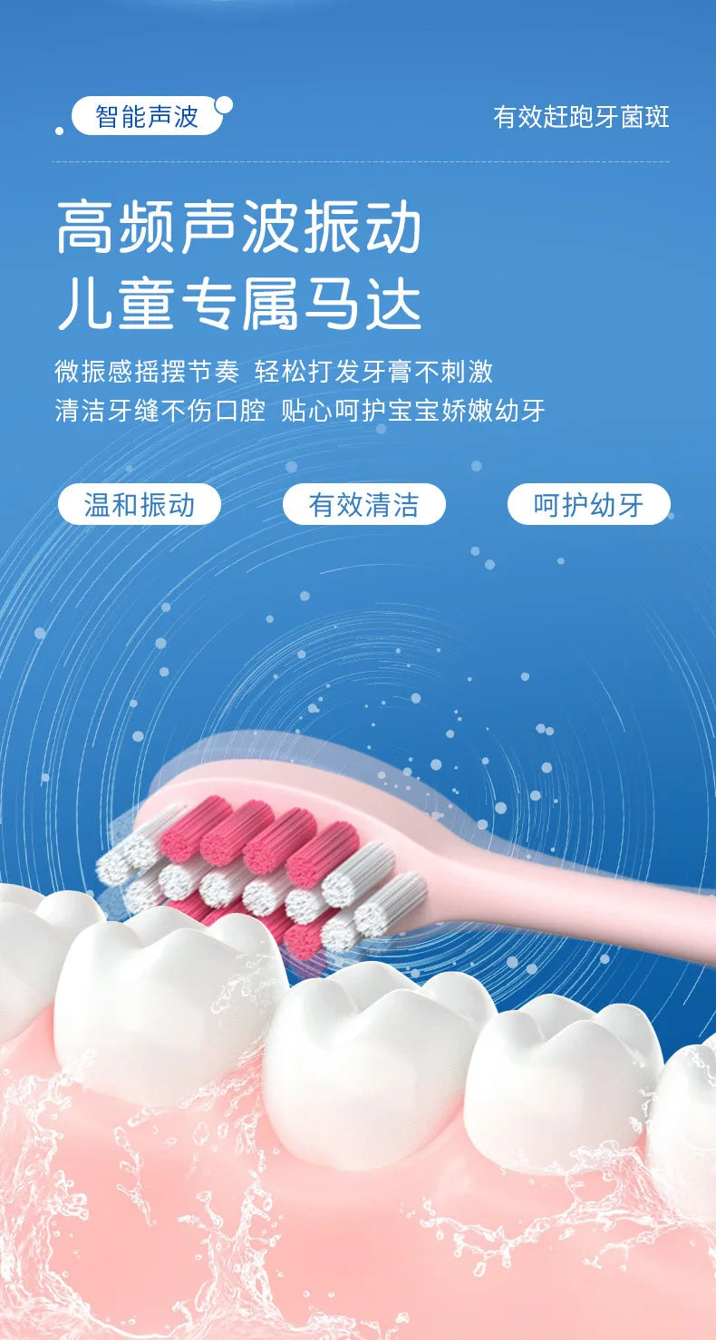 Xiaomi Mijia New Child Sonic Electric Toothbrush Electric Cartoon Toothbrush for Kids Replace Kids Electric Toothbrush