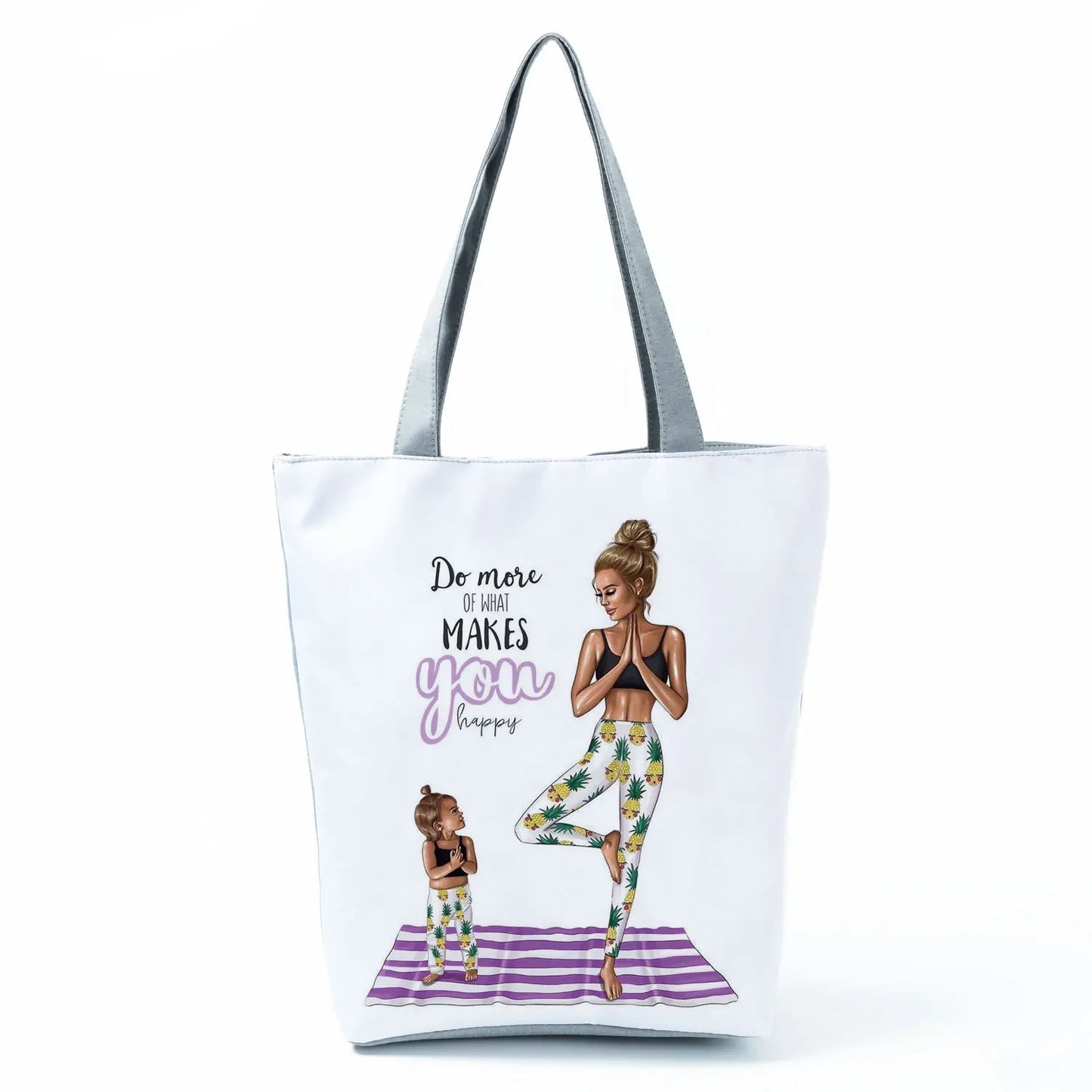 Golden Afro Woman Printed Handbags Pretty Fashion Shoulder Bag Eco Portable Shopping Bag High Capacity Beach Bag Practical Tote