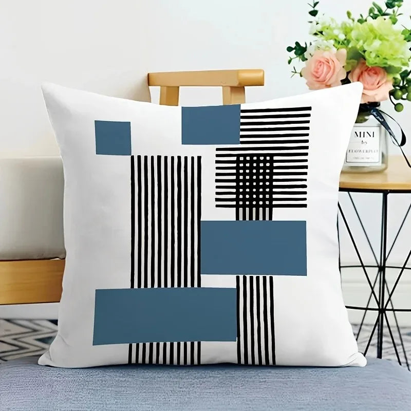 Home Decor Abstract Geometric Pattern Digital Printing Pattern Cushion Cover For Sofa Bedroom Car Pillow Cover