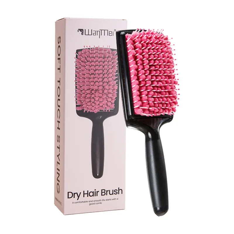 Professional Microfiber Bristles Comb with Nylon Bristles Absorbent Drying Hairbrush Scalp Care Brush Hair Styling Tool Salon