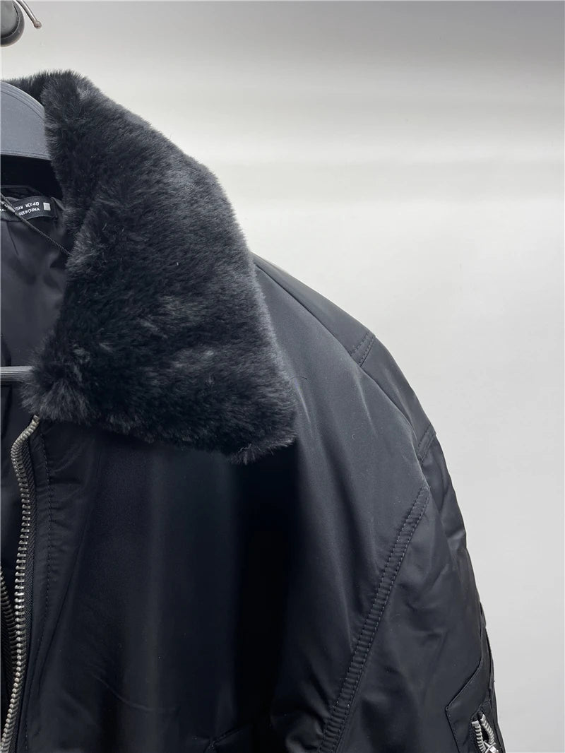 8281/657 Winter fur  collar for men's thick cottont jacket 8281657 winter jacket  coats
