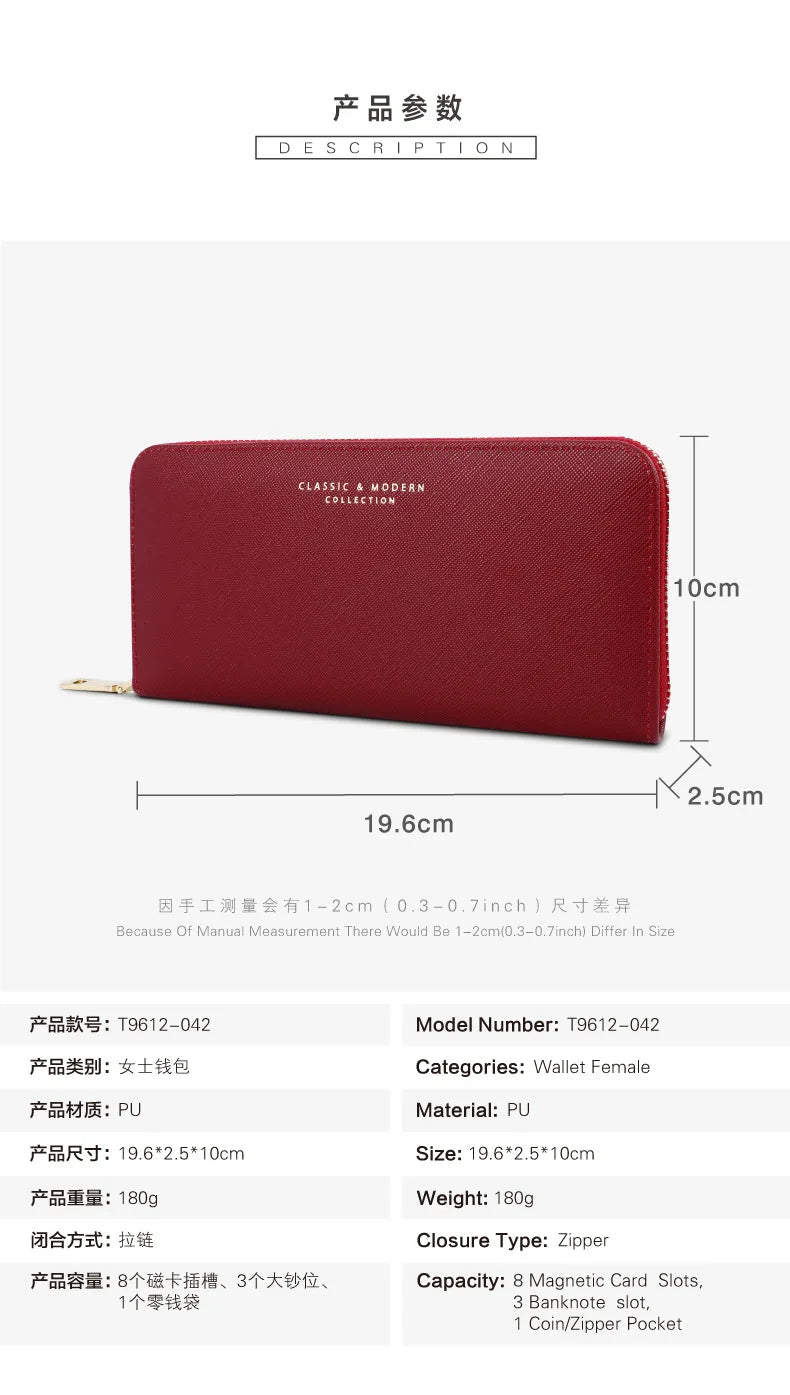 Women Wallet Fashion Purses for Woman Women's Long Style Simple Man Wallets Coin Purse Card Bag Woman's Bags Holders Luggage