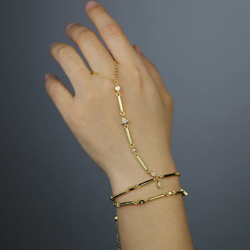 New Iced Out Oval CZ Choker Bracelet Silver Color Bling Lariat Long Bar Round Stone Long Tassel Bangle Women Jewelry