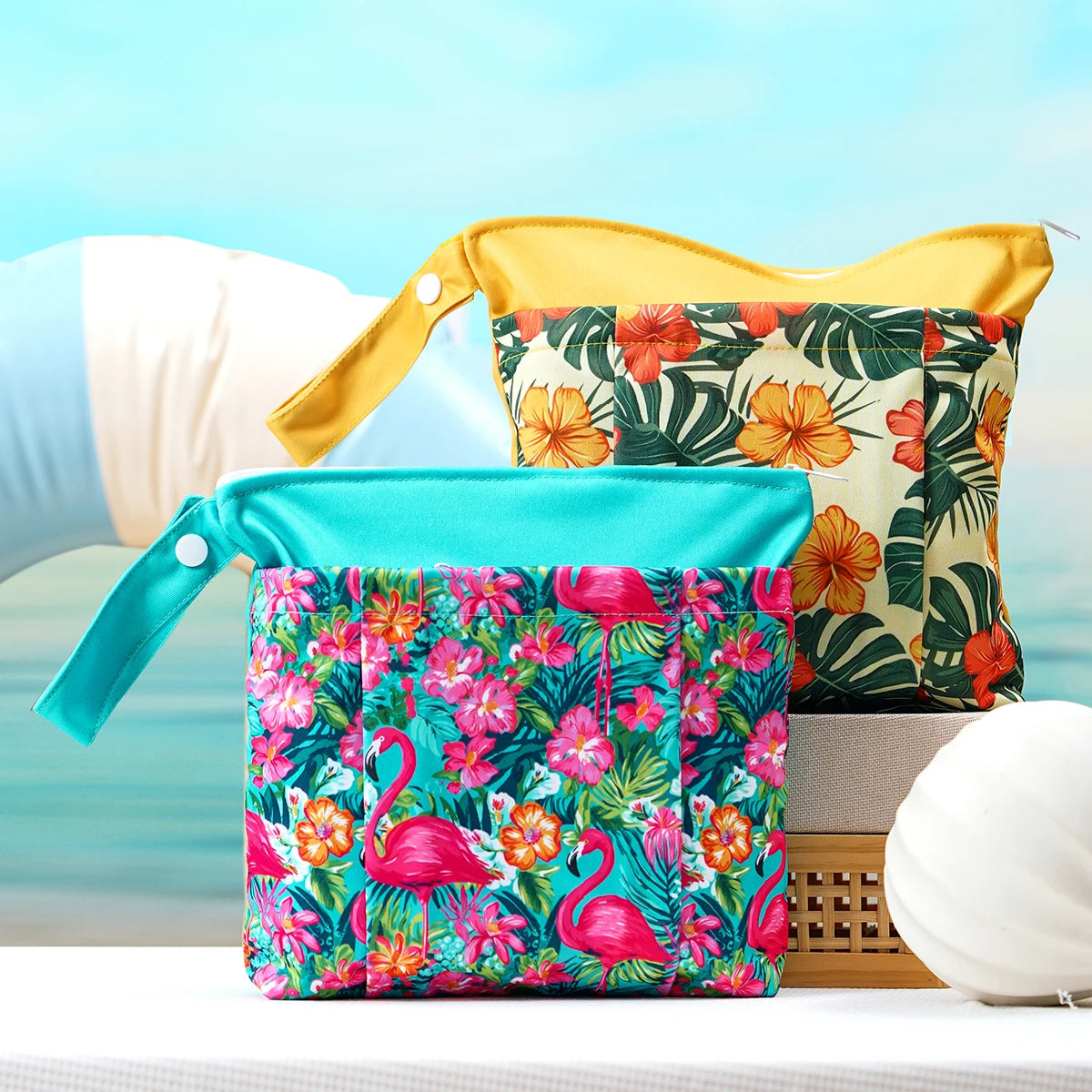 Elinfant Applicable to 14+ Age Group-2PCS Wet Dry Bag,Storage Bag For Gym,Beach,Pool,Laundry Nappy Bag,Diaper Bags