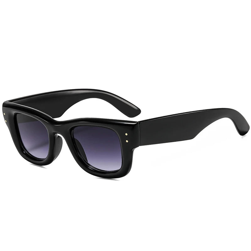 Fashion Vintage Square Rice Nail Women's Sunglasses Classic Punk Men Sunglass Outdoor Driving Travel Eyewear Female UV400 Lentes