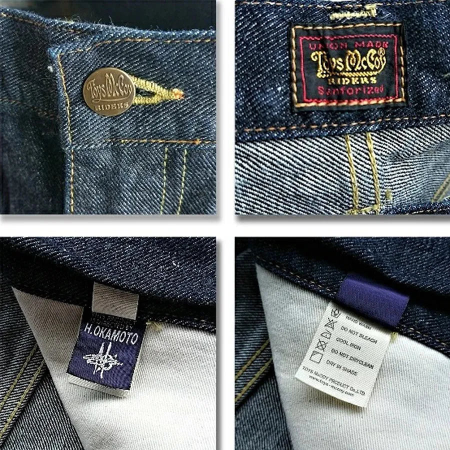 TOYS McCOY LOT 001Z pays tribute to LXX (taxi driver) left twill retro red ear jeans