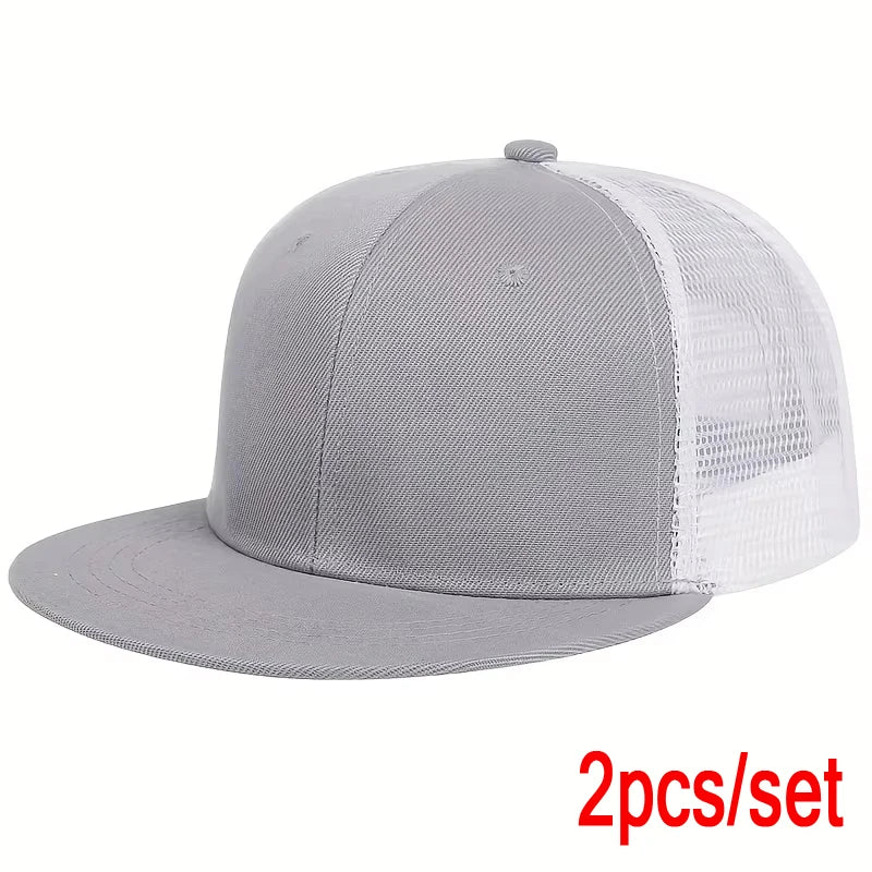 Fashion Baseball Cap Blank Mesh Camouflage Solid Color Hip Hop Hat Outdoor Sports Visor Snapback Hats Trucker Caps