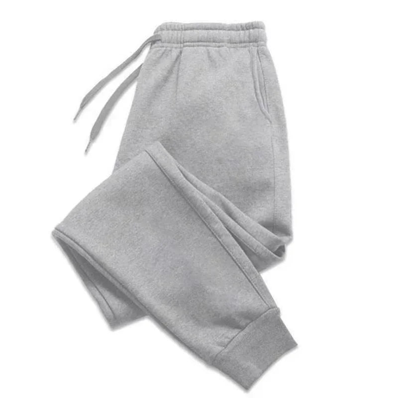 New Plus Size Men's Sweatpants 2XL 3XL Sportswear Elastic Waist Casual Baggy Pants Black Grey Cotton Joggers Male Loose Trousers