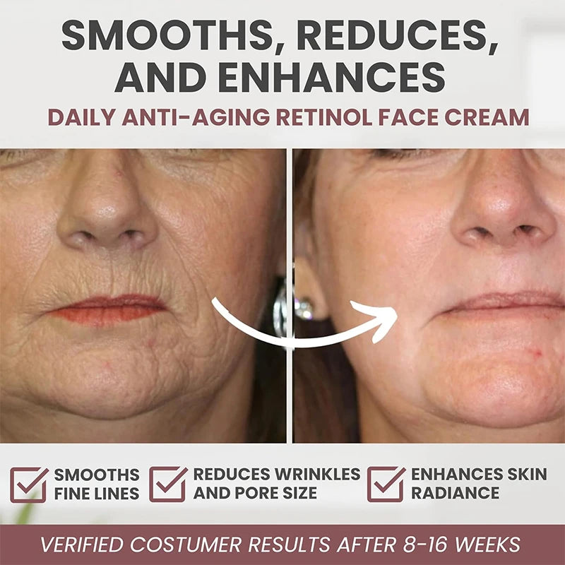 Instant Retinol Cream Face Moisturizer Collagen Firming Lifting Fade Fine Lines Smoother Korea Repair Skin Care