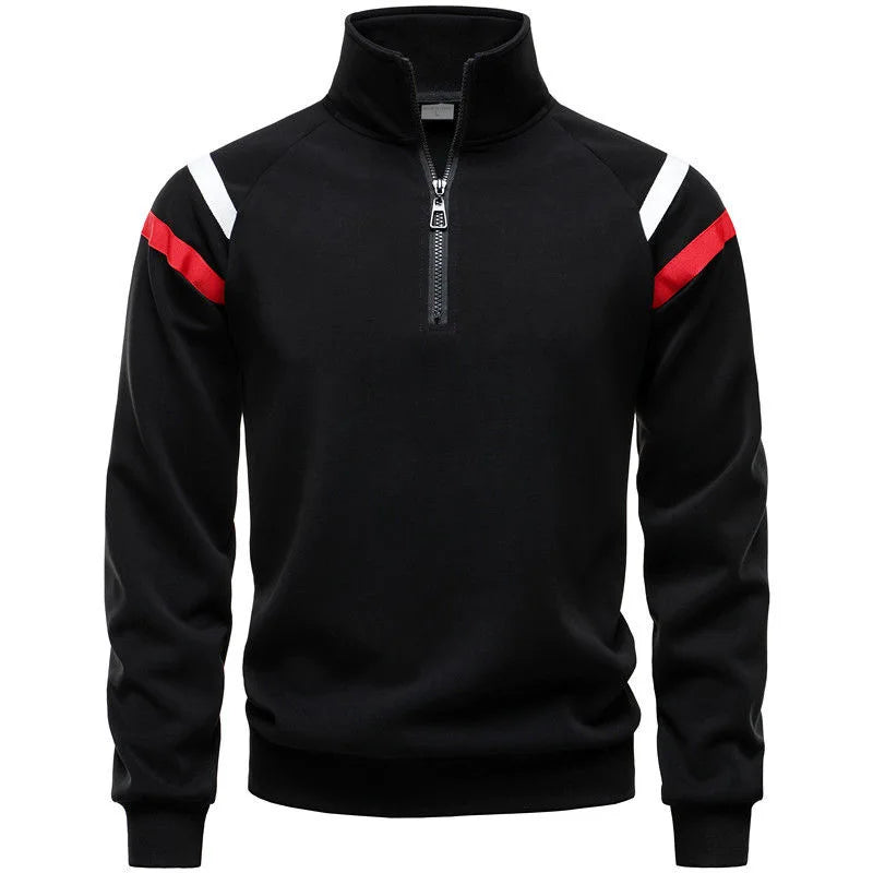 Spring and Autumn New Fashion Trend American Retro Sports Pullover Men's Casual Relaxed Breathable Large Size High-Grade Coat