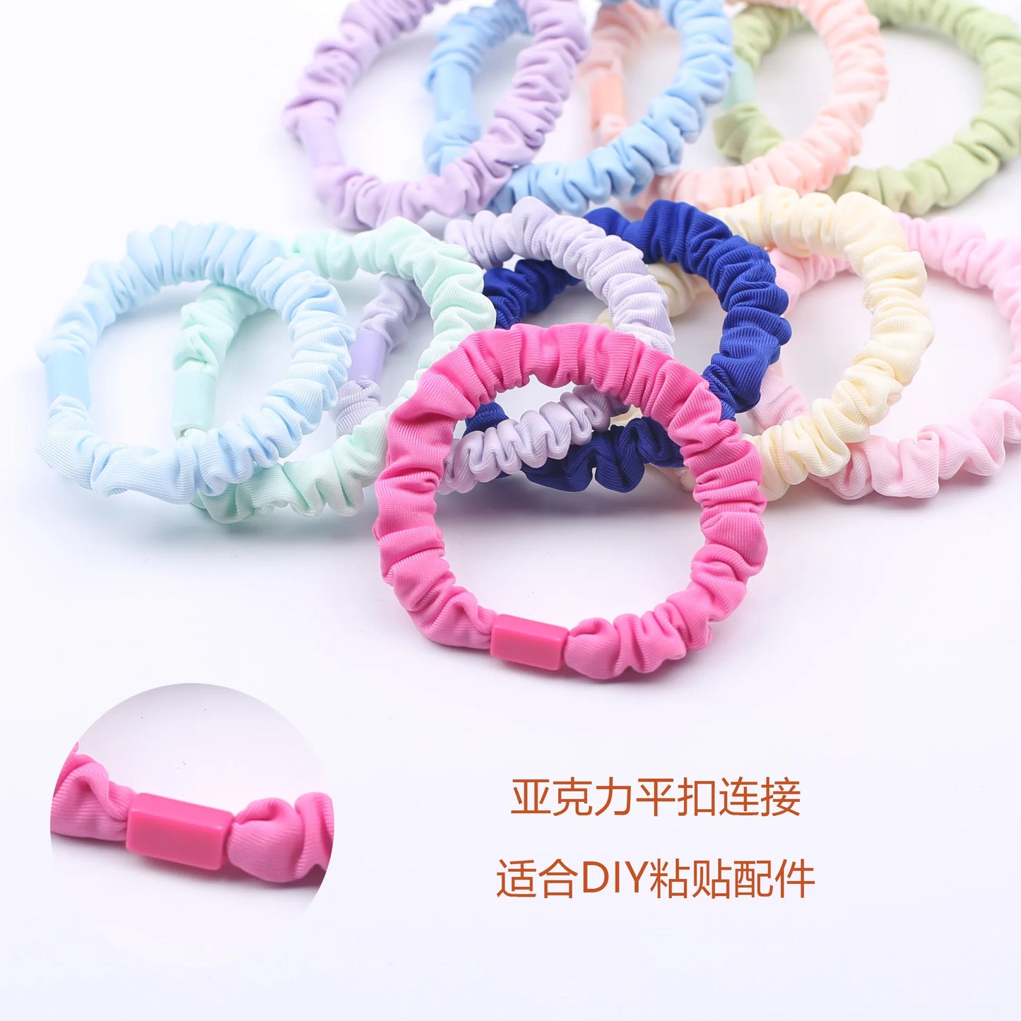 10PCS/Set Macaron Elastic Hair Bands Scrunchies Hair Ties Women Girls Candy Colorfuls Ponytail Rubber Bands Hair Accessories