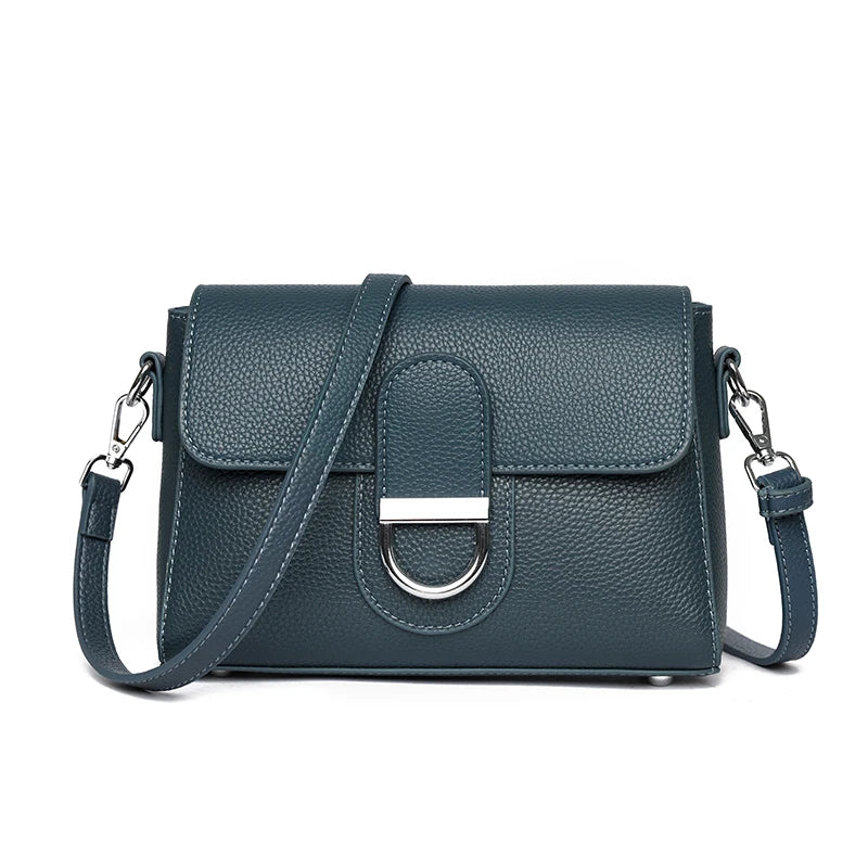 Luxury Brand Genuine Leather Handbag Women Fashion High Quality Solid color Cow Leather Shoulder Crossbody Bag Female Tote Bags