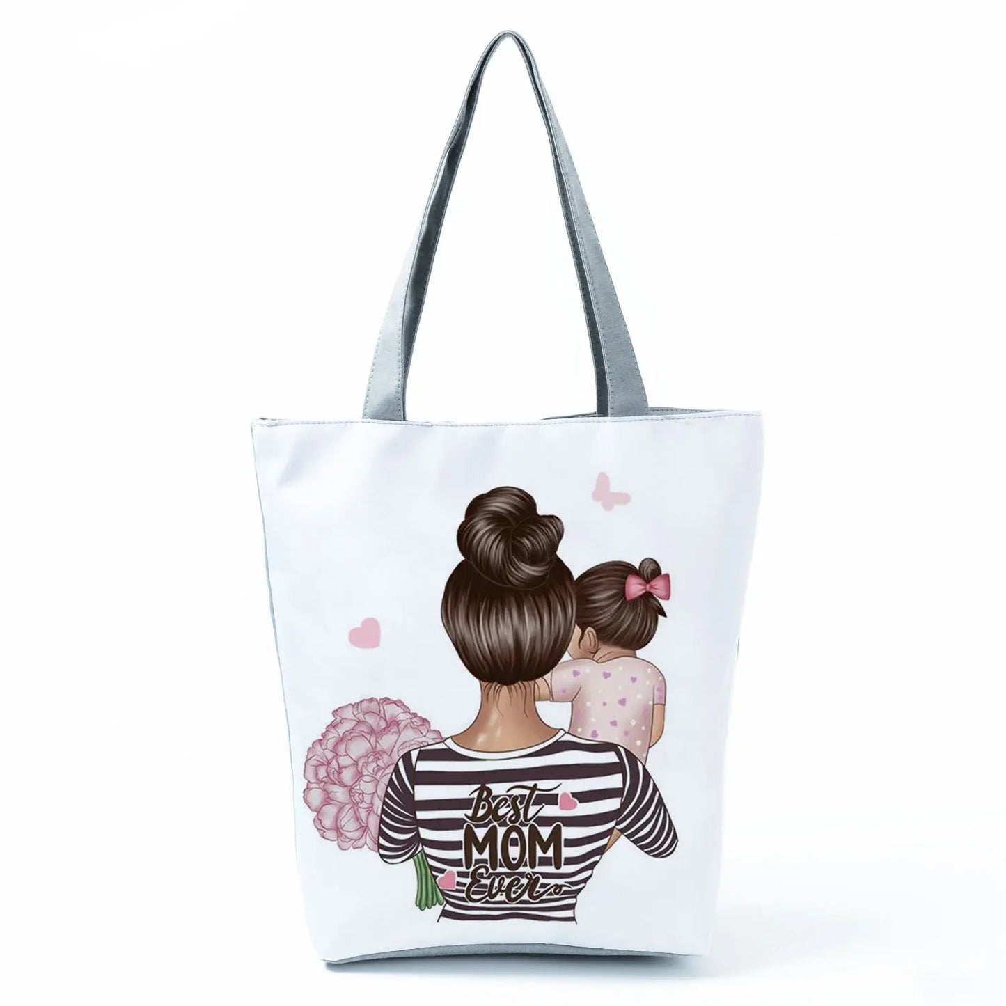 Golden Afro Woman Printed Handbags Pretty Fashion Shoulder Bag Eco Portable Shopping Bag High Capacity Beach Bag Practical Tote