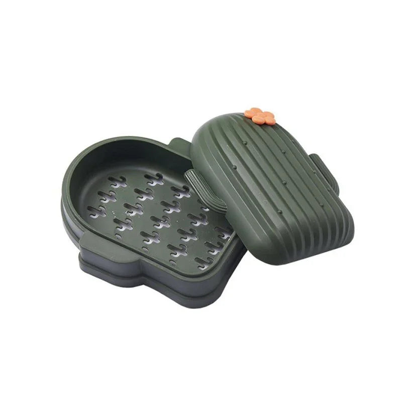 Cartoon Cute Soap Box Cover Household Soap Box Bathroom Bathroom Dormitory Drain Soap Box Travel Portable Waterproof Soap Box