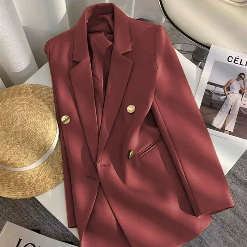 2025 Fashion New Women Suit Coat Elegant Casual Blazer Jacket Spring Autumn Office Ladies Clothing Basic Coat  Female Jacket
