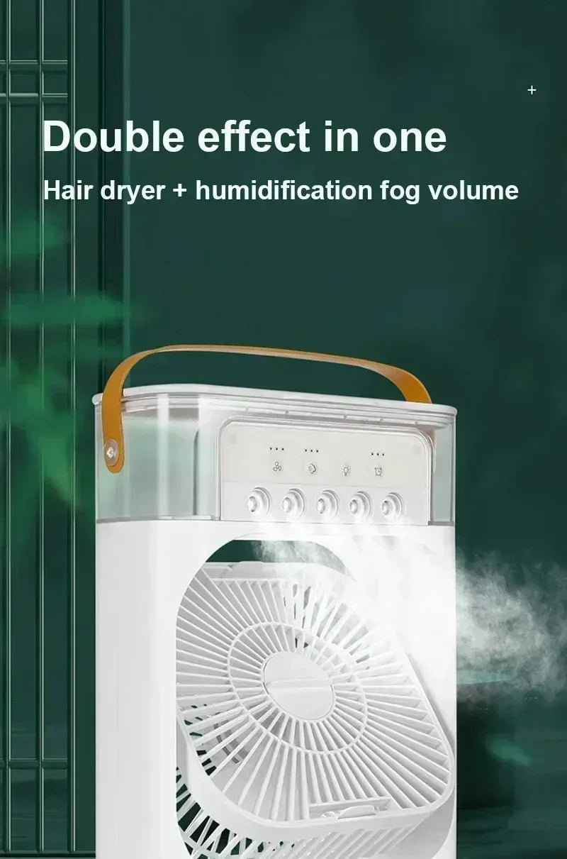 Five-hole Cooling Spray Fan Air Conditioners USB Electric Fan Desktop Air Cooler Humidifie For Student Dormitory Home and Office