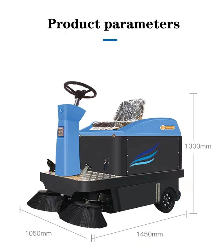 CleanHorse X2 Industrial Automatic Vacuum Drive Auto Floor Sweeper Machine Ride on Electric Street Road Sweeper