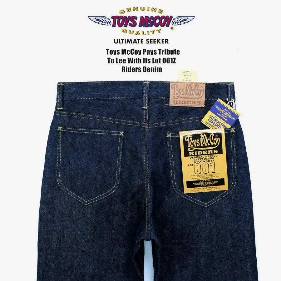 TOYS McCOY LOT 001Z pays tribute to LXX (taxi driver) left twill retro red ear jeans