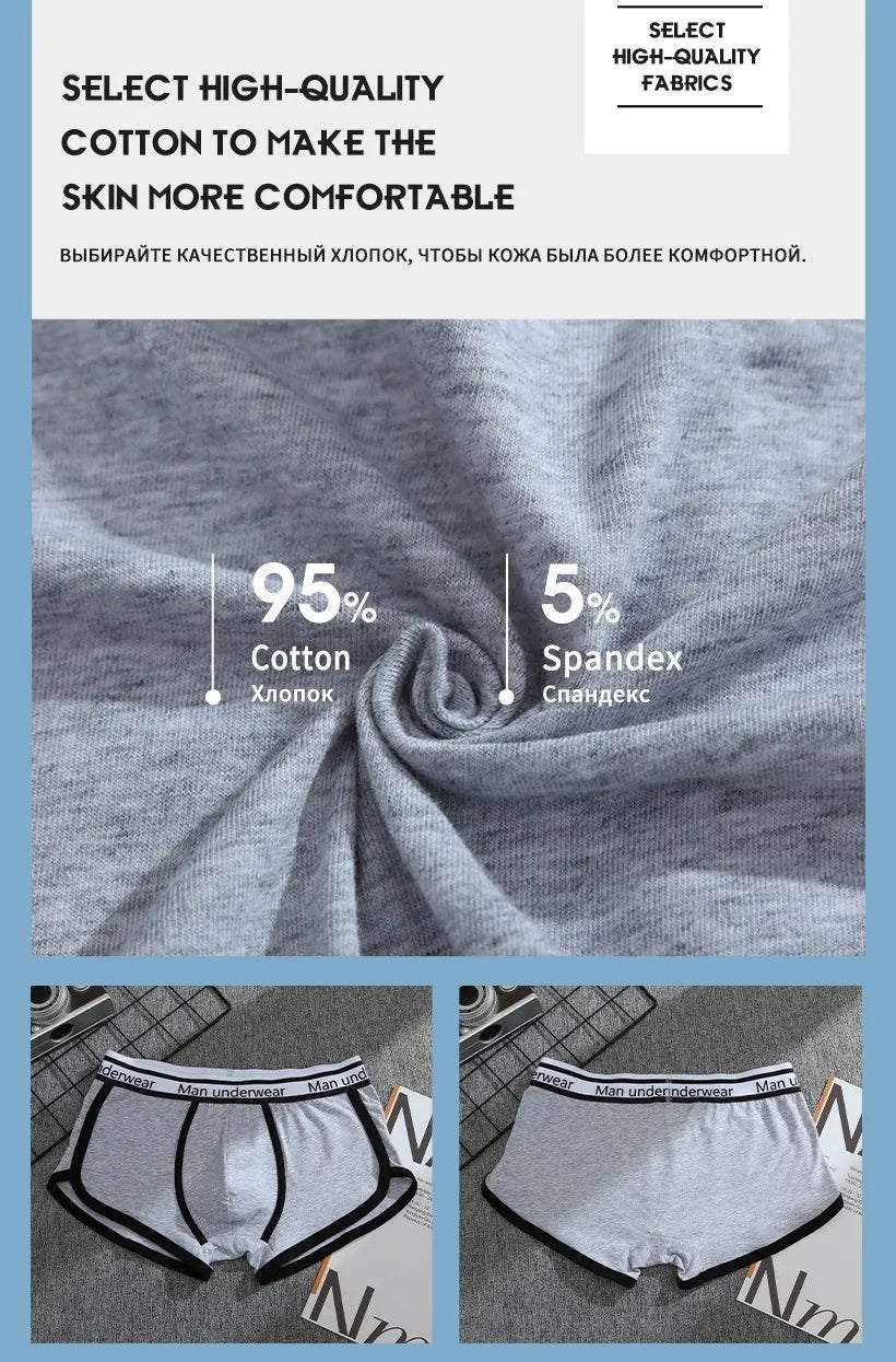 Men Boxers Shorts Underwear Men Home Underpants Printed Men Boxer Cuecas Cotton Soft Male Panties Homme Underwear Men