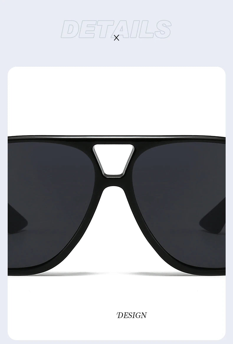 Hiking Camping Oversized Women Double Bridges Anti Light Glasses Fashion Outdoor Driving Eyeglasses Beach Travel UV400 Shades
