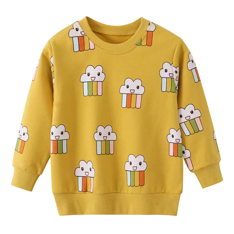 Jumping Meters 2-7T New Arrival Boys Girls Sweatshirts Autumn Spring Kids Clothes Hot Selling Shirts Tops Baby Shirts