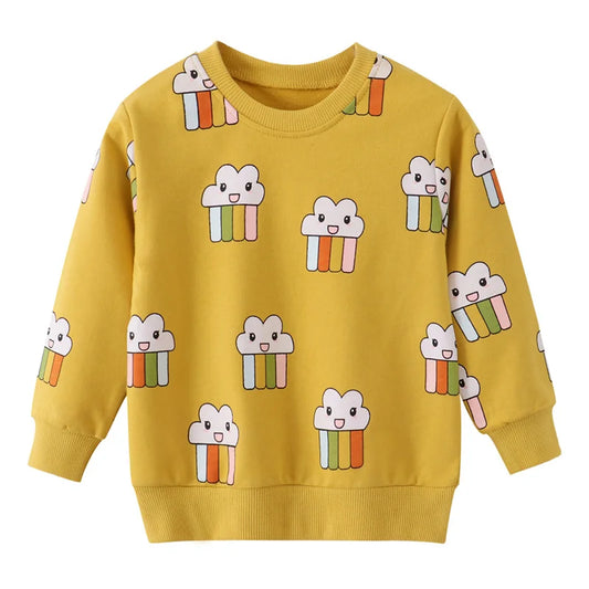 Jumping Meters 2-7T New Arrival Boys Girls Sweatshirts Autumn Spring Kids Clothes Hot Selling Shirts Tops Baby Shirts