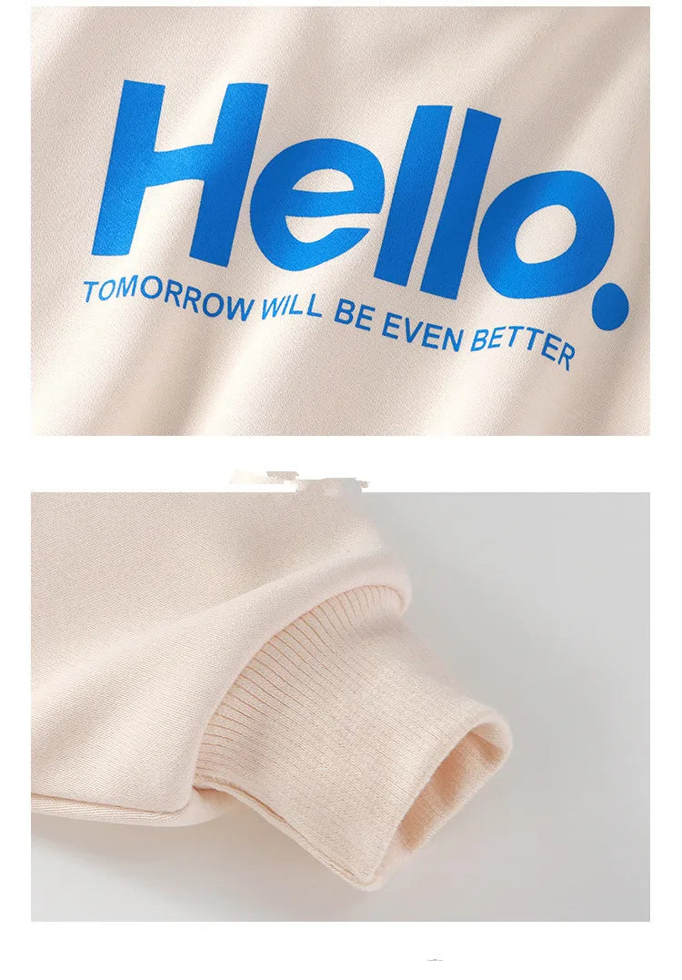 Baby Girls Boys Sweatshirt Kids Letter Hoodies Toddler Autumn Outerwear Winter Children's Clothing