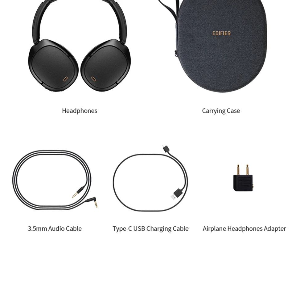 Edifier WH950NB Active Noise Cancelling Wireless Headphones Hi-Res Wireless Audio Dual Device Connection Bluetooth 5.3 Headset