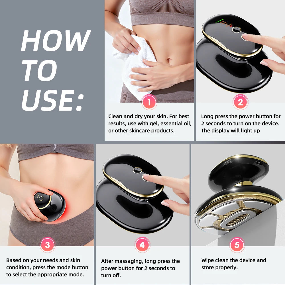 4 Modes Cellulite Massager Body Sculpting Machine Electric Fat Burner Body Slimming Weight Loss Skin Lifting Beauty Care Device