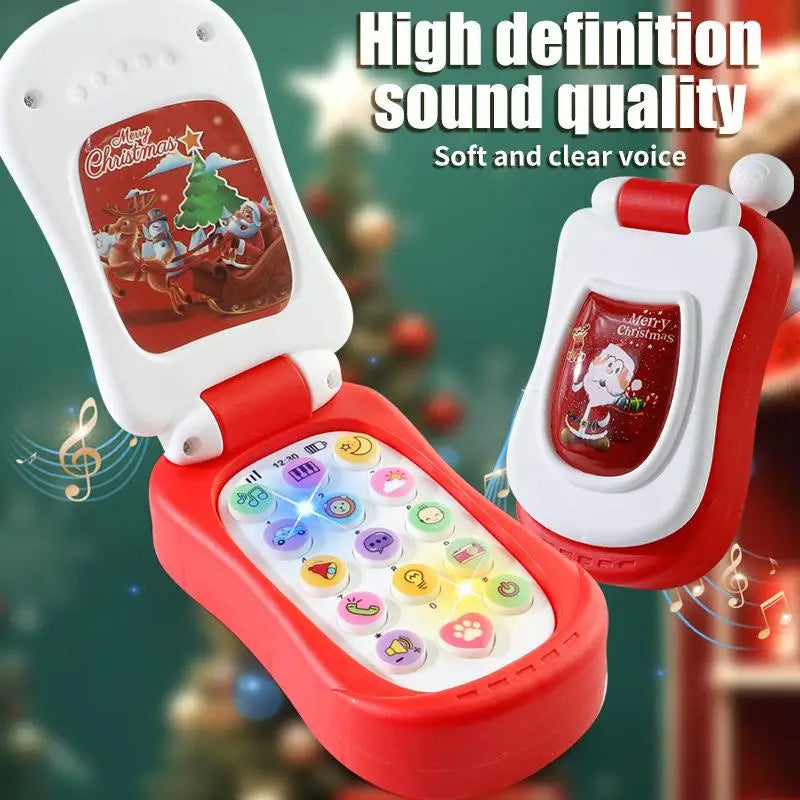 Interactive Early Education Toy: Cartoon Simulation Flip Phone with Music and Sound; Ideal for Children's Day Gifting