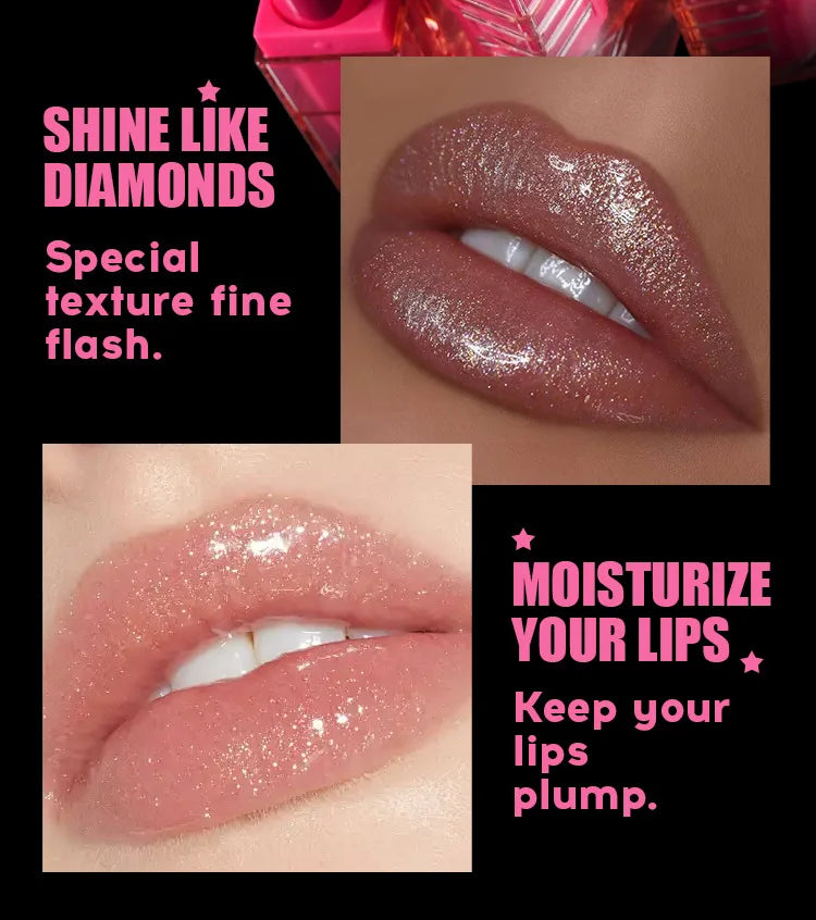 Spiral Star Lipstick Moisturizing Waterproof Matte Glitter Marble Non Stick Long Lasting Lip Gloss Pearlescent Shine