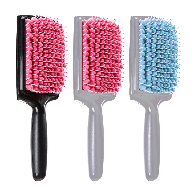 Professional Microfiber Bristles Comb with Nylon Bristles Absorbent Drying Hairbrush Scalp Care Brush Hair Styling Tool Salon