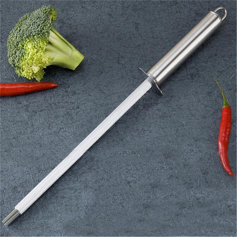 Professional Chef Blade Sharpener Rod Diamond Sharpening Stick Honing Steel For Kitchen Blade Stainless Steel Blade