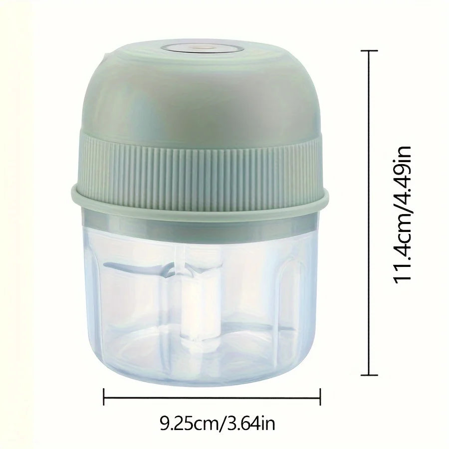 250ml Electric Mini Garlic Chopper USB Meat Grinder Garlic Crusher Sturdy Ginger and Vegetable Crusher with Safety Switch,