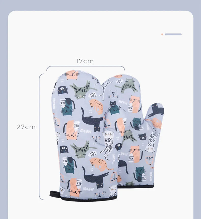 GIANXI Household Microwave Mitts Anti-scald Heat Resistant Insulation Oven Gloves Barbecue Stove Oven Mitts Kitchen Utensil