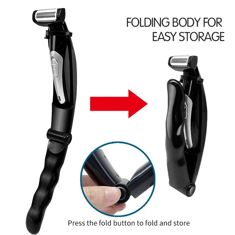 Back Shavers for Men Body Groomers Painless Hair Remover for Men Epilator Shaver Back Face Long Handle Portable Shaver Body Care