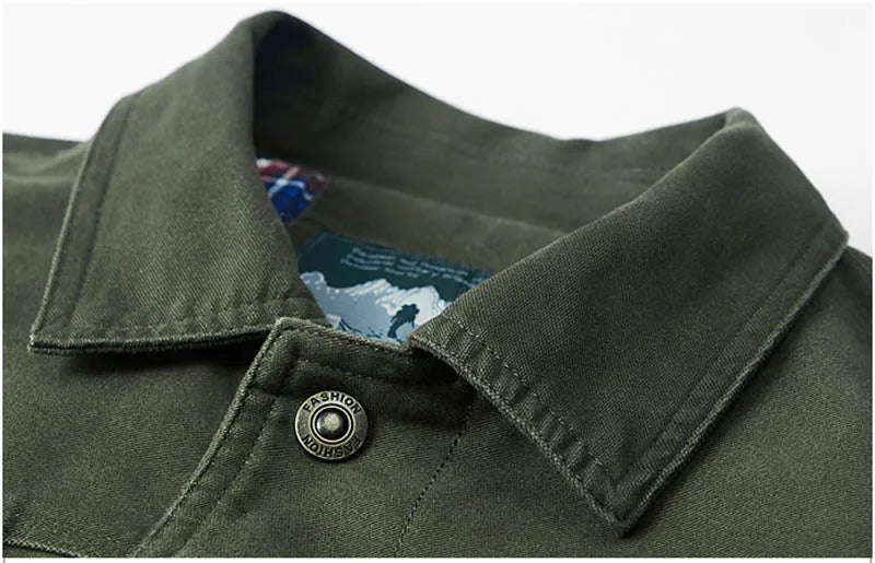 Men's Lightweight Cotton Military Jackets Spring Autumn Casual Multi-pocket Army Pilot Cargo Flight Bomber Jacket Men Clothing
