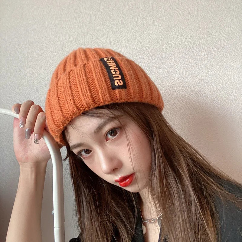 Soft Woolen Knitted Hat For Men Women Solid Color Beanies Autumn Winter Warm Skullies Cap  Crochet Bonnet Unisex Skullcaps gorra