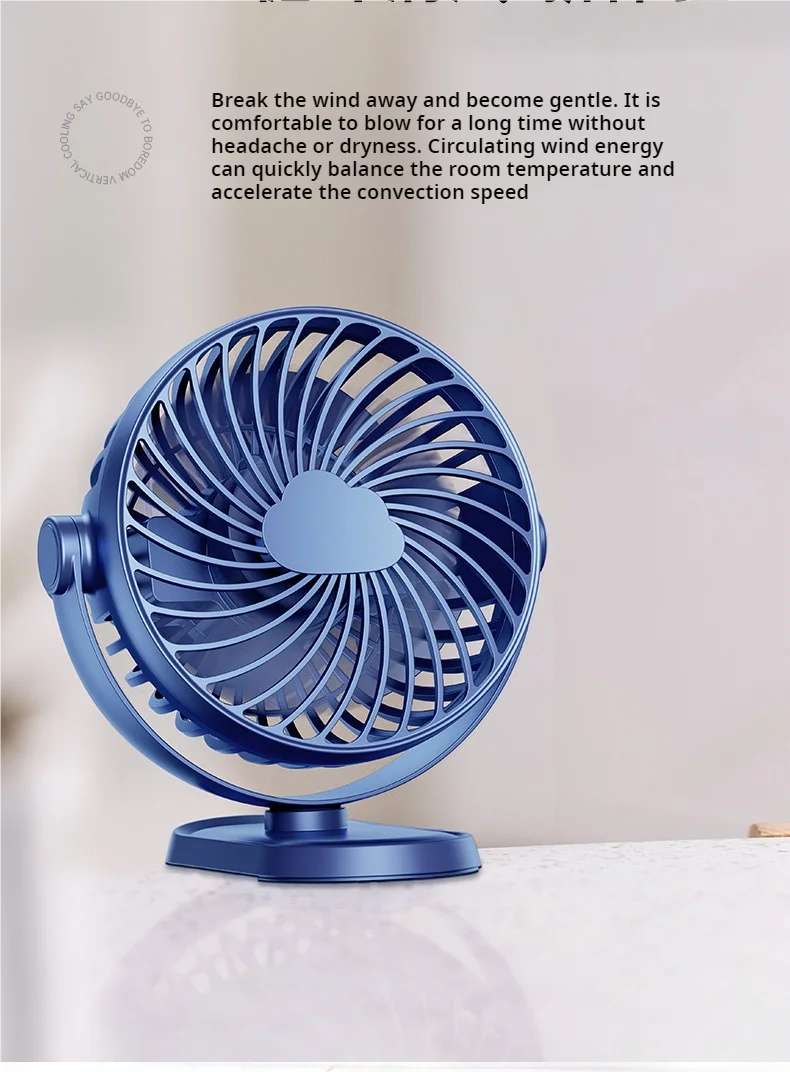 2024 Clip Fan Mini Fan Silent Portable Dormitory USB Dual Electric Long Life Desktop Fan Cooling Appliances Adjustable