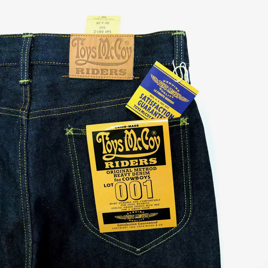TOYS McCOY LOT 001Z pays tribute to LXX (taxi driver) left twill retro red ear jeans