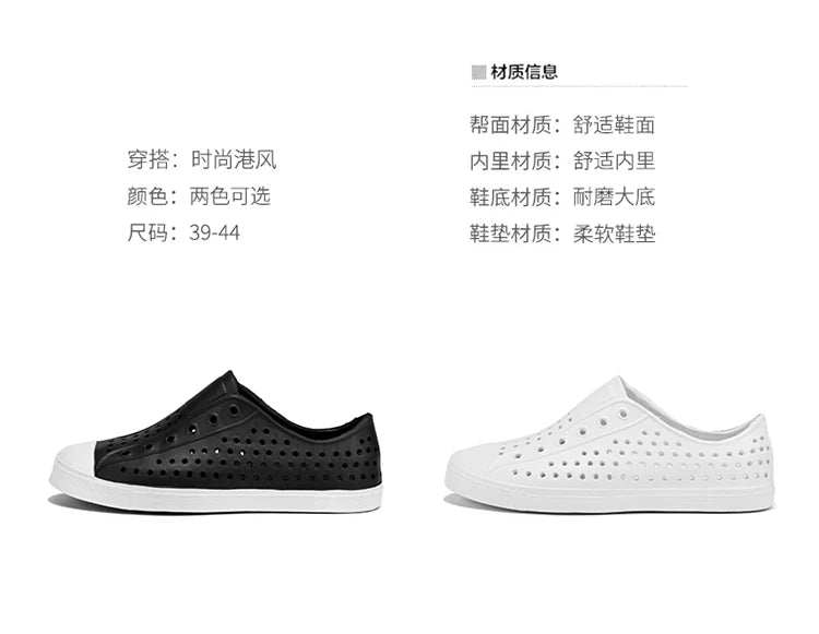 New Beach Sandals Men's Anti slip Hole Sandals Work Shoes Summer Garden Shoes Water Shoes Soft and Comfortable Outdoor Shoes