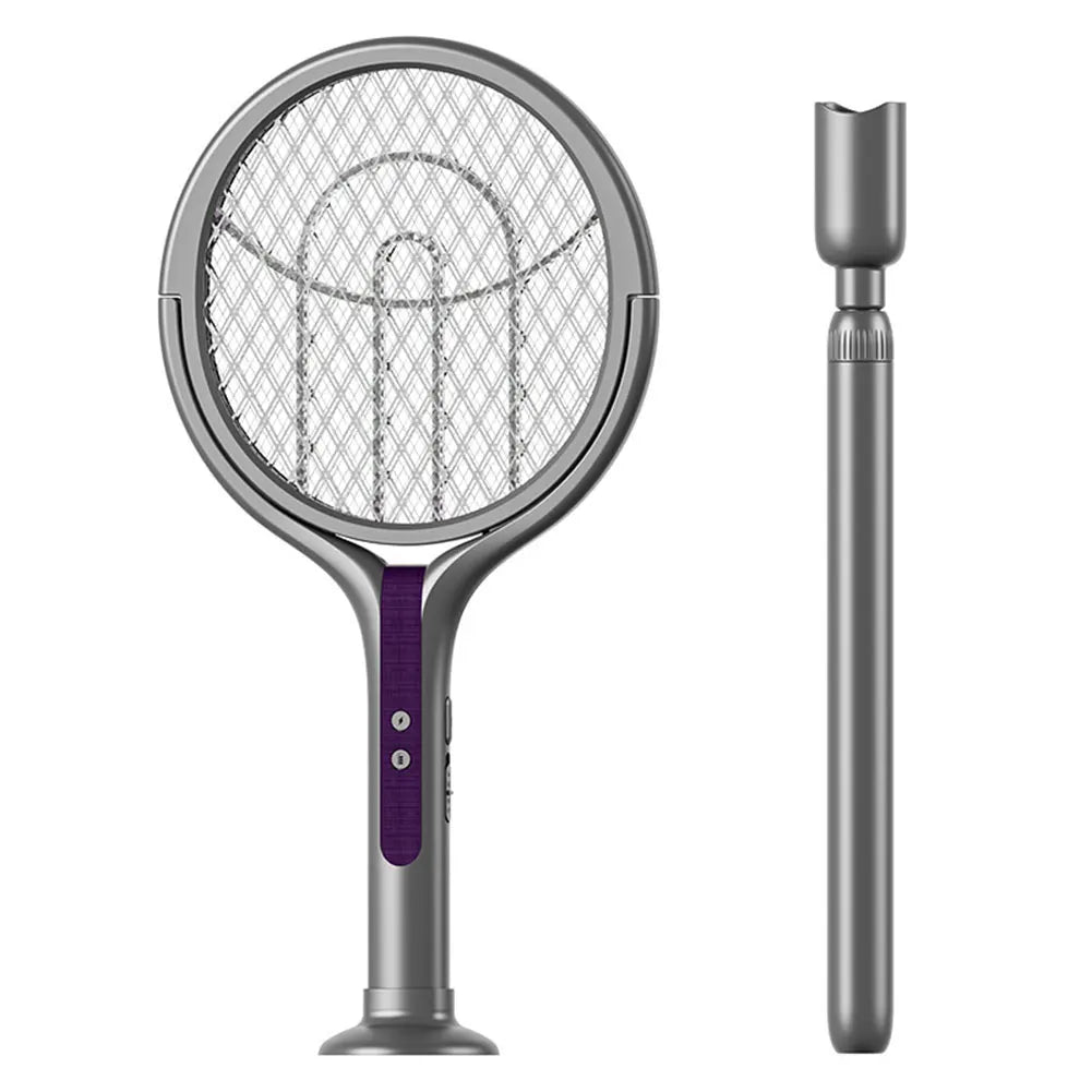 Rotating Head Mosquito Swatter Rechargeable Fly Zapper 2 in 1 Fly Killer and Mosquito Trap Lamp for Home Indoor Outdoor