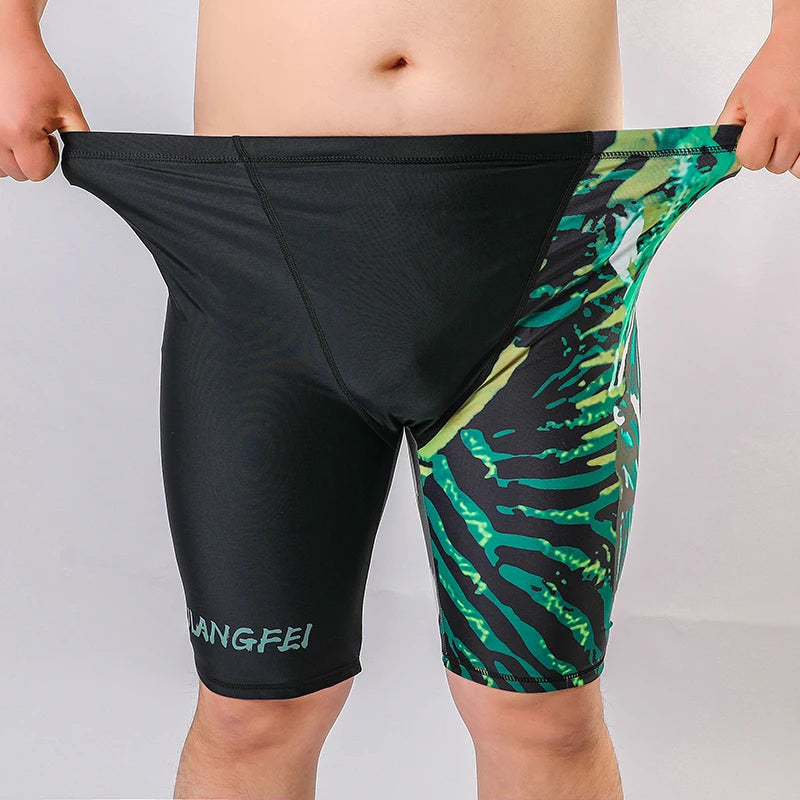 Men swimwear Plus Size Mens Swimming Trunks Sports Swim Wear 135kg Bottoms Hot Spring  Adult Shorts Printing Pants Beach