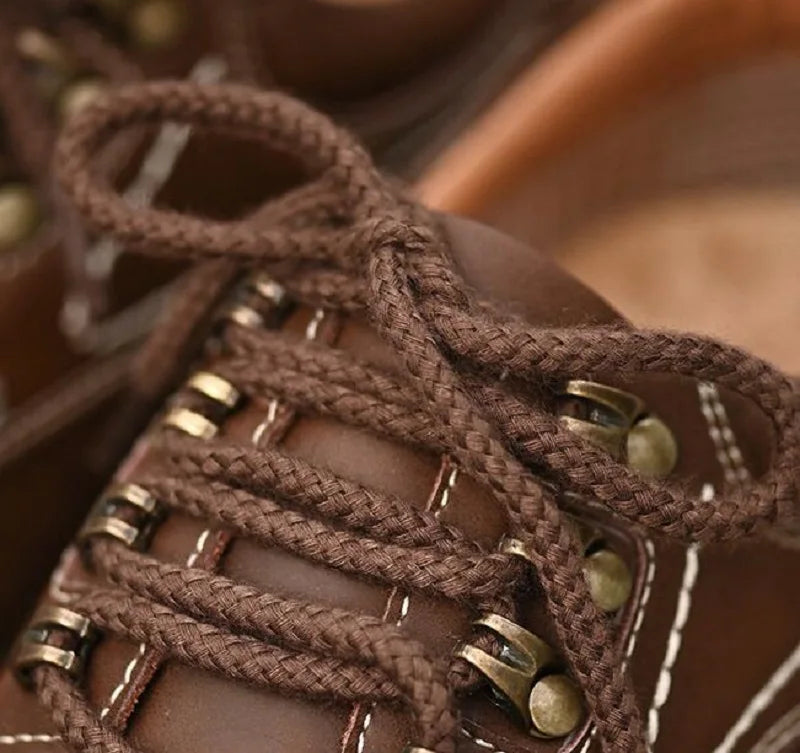 Men's Work Shoes Luxury Brand Leather Outdoor Casual Shoes for Men Dress Shoes High Quality Comfy Thick Bottom Shoes D2A54