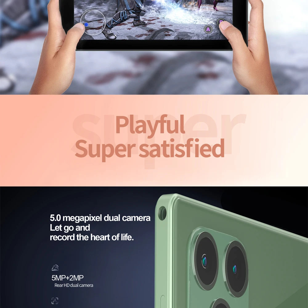 10.1 Inch Android Tablet 4G /5G LTE Phone Call Octa Core 8GB+512GB ROM Bluetooth Wi-Fi Google High Definition Display Tablet PC