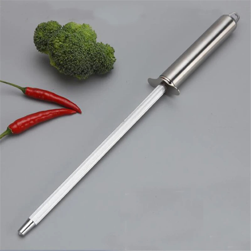 Professional Chef Blade Sharpener Rod Diamond Sharpening Stick Honing Steel For Kitchen Blade Stainless Steel Blade